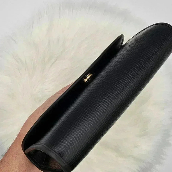 Dior Black Grained  Leather Clutch - Picture 7 of 16